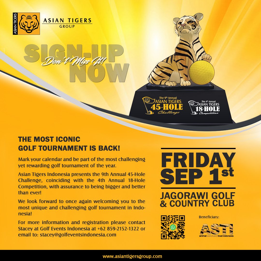 Asian Tigers 45Hole Golf Challenge and 18Hole Golf Competition