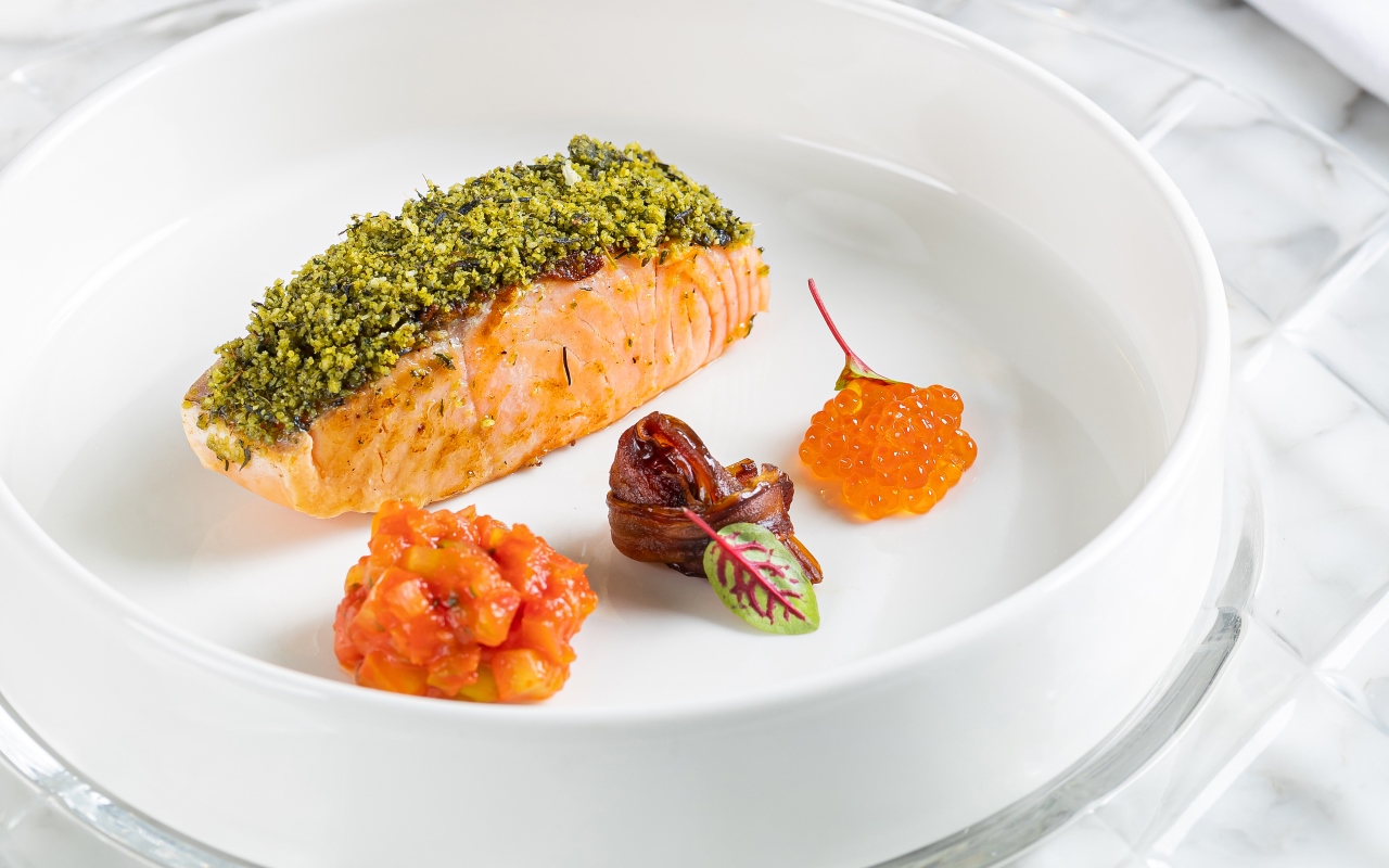 Herb Crusted Salmon - Sunday Brunch
