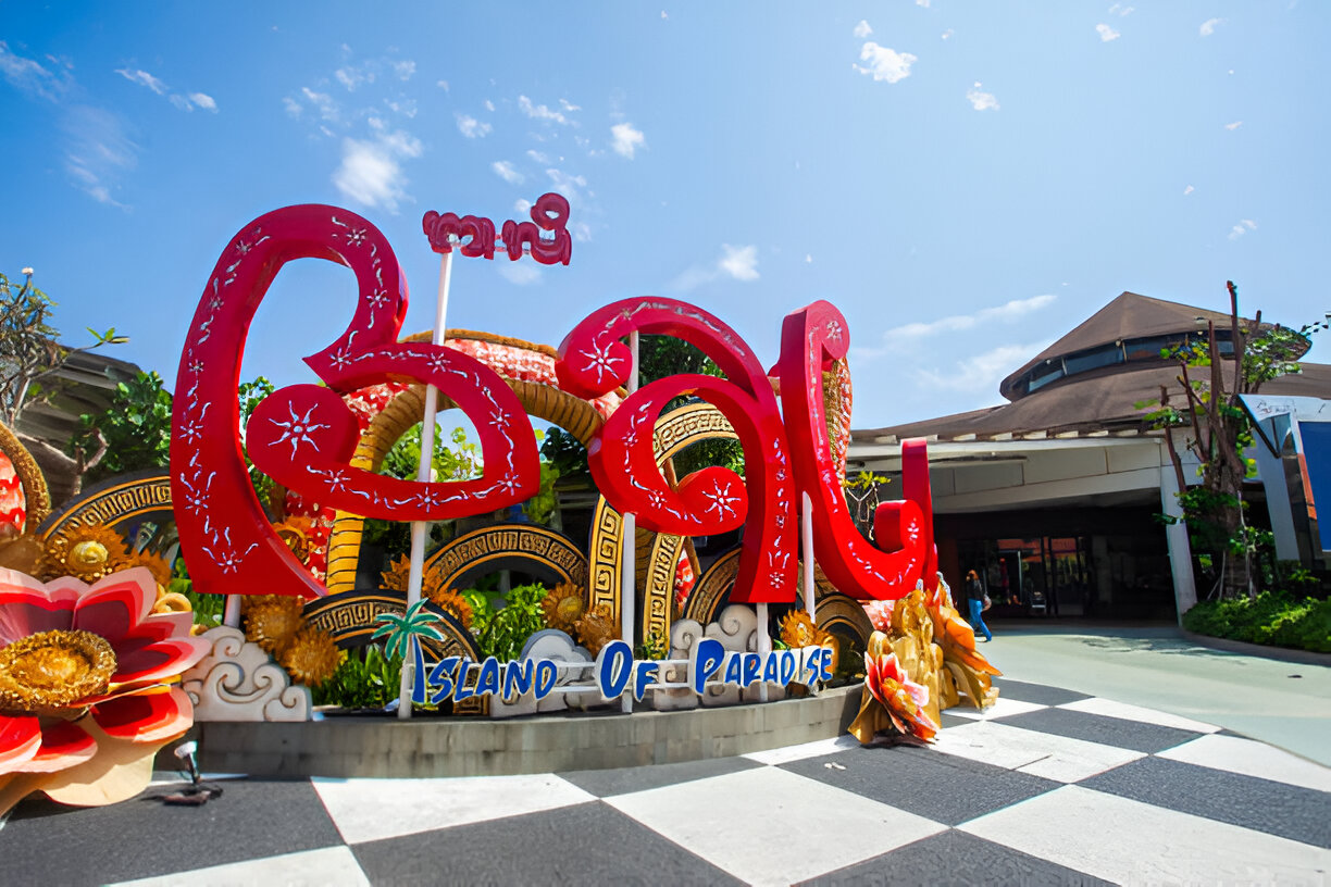 Iconic Bali Sign at Ngurah Rai International Airport