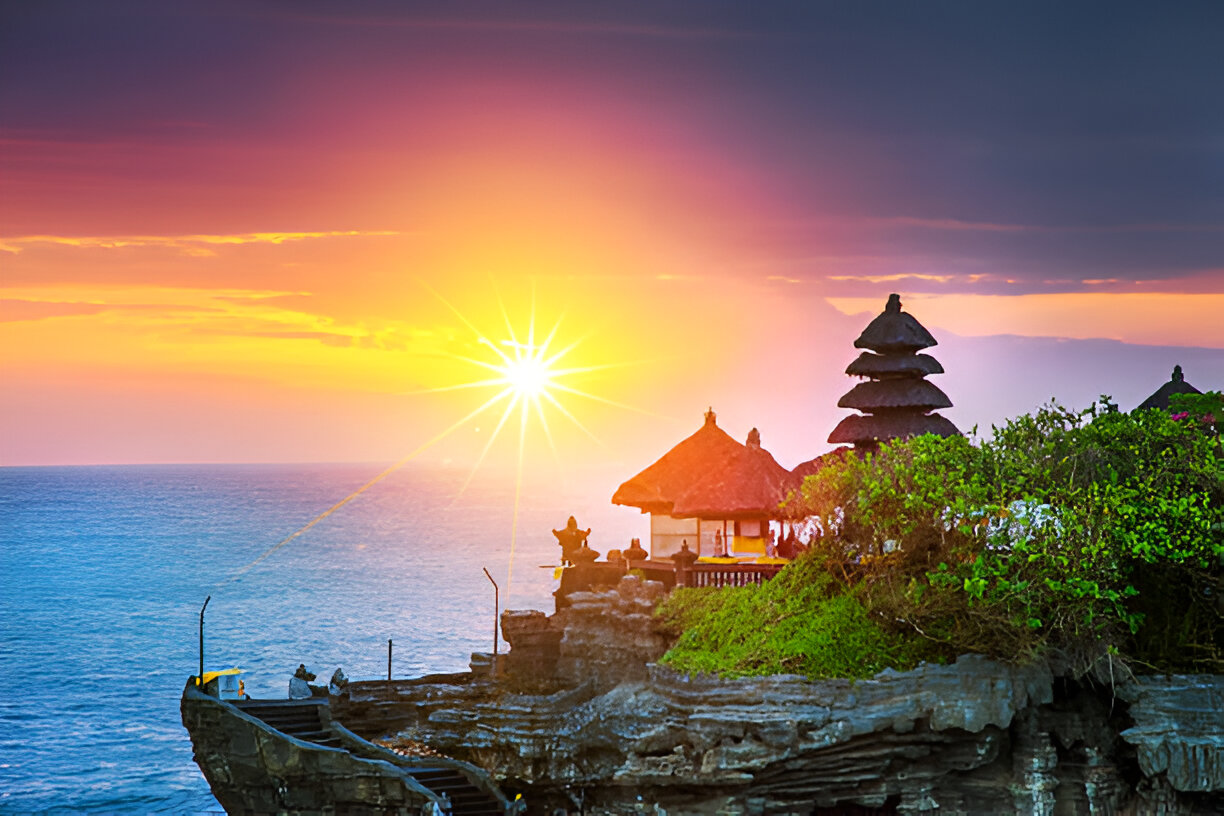 Sunset at Tanah Lot Temple