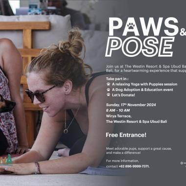 'Paws & Pose' Yoga Session and Adoption by The Westin Resort & Spa Ubud Bali with BAWA Bali 