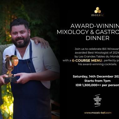 Award-Winning Mixology & Gastronomy: Cocktail Pairing Dinner with Bili Wirawan