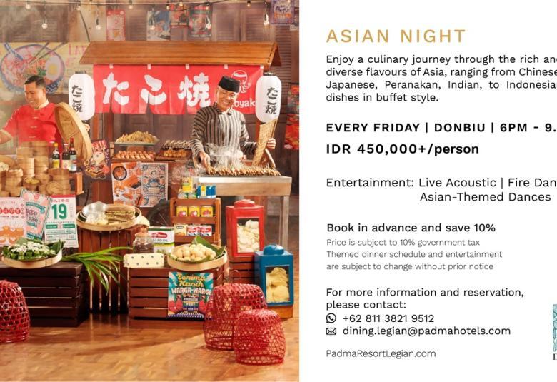 Padma Resort Legian Unveils Asian Night Buffet Dinner: A Culinary Journey Through Asia