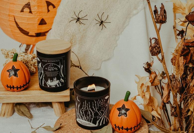 BOEMI Botanicals' Spooky Season Collection: Natural Scented Candle Pumpkin Candle