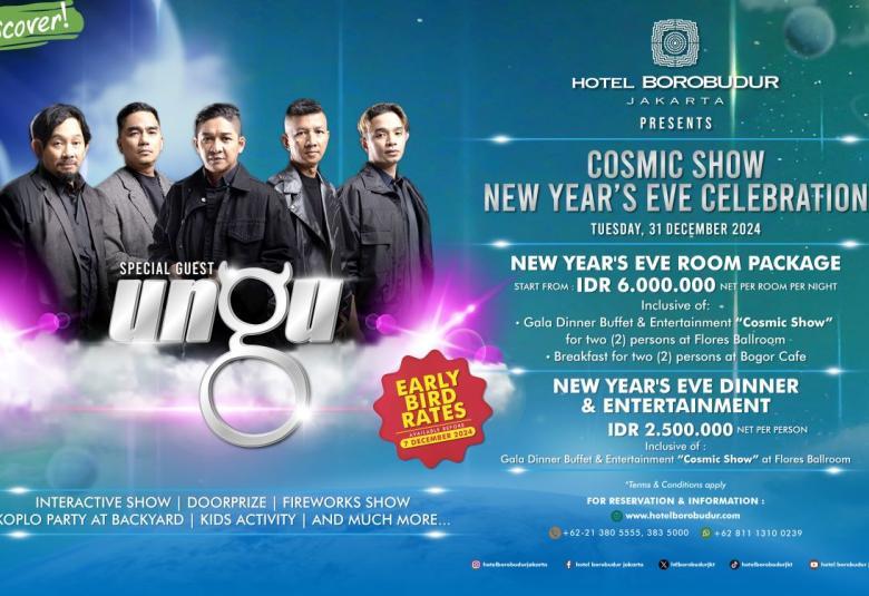 NYE Cosmic Show at Hotel Borobudur Jakarta