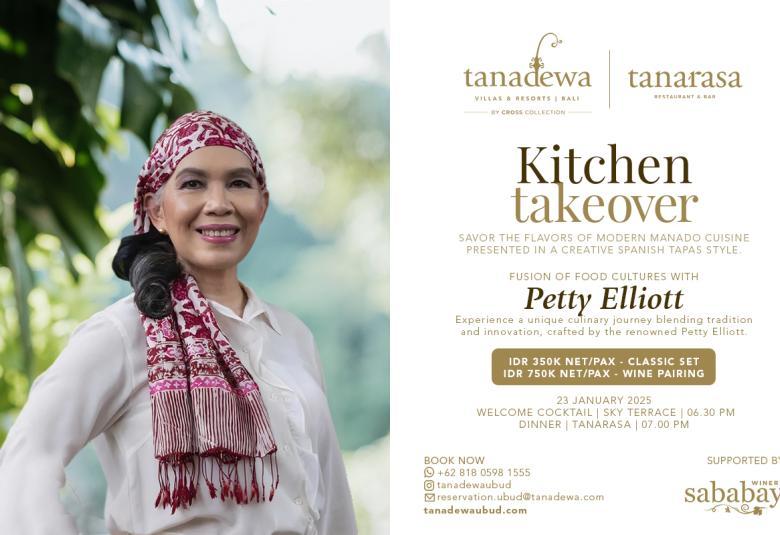 Petty Elliott, Exclusive Kitchen Takeover at tanadewa Resort Ubud Bali by Cross Collection