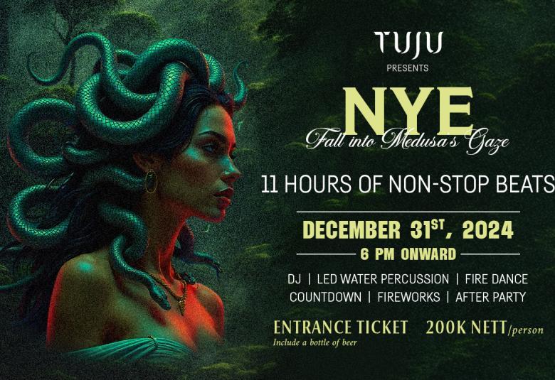 Fall into Medusa's Gaze This New Year's Eve at Tuju Ubud: An 11-Hour Non-Stop Celebration