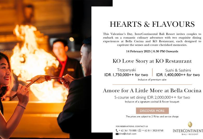 Hearts and Flavours Valentine’s Duo Delight at InterContinental Bali Resort